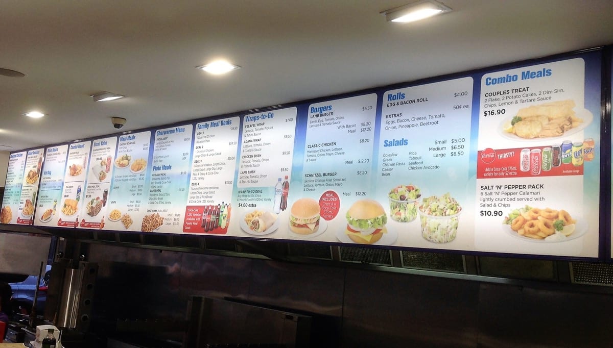 Illuminated Menu Board - Outdoor Signs