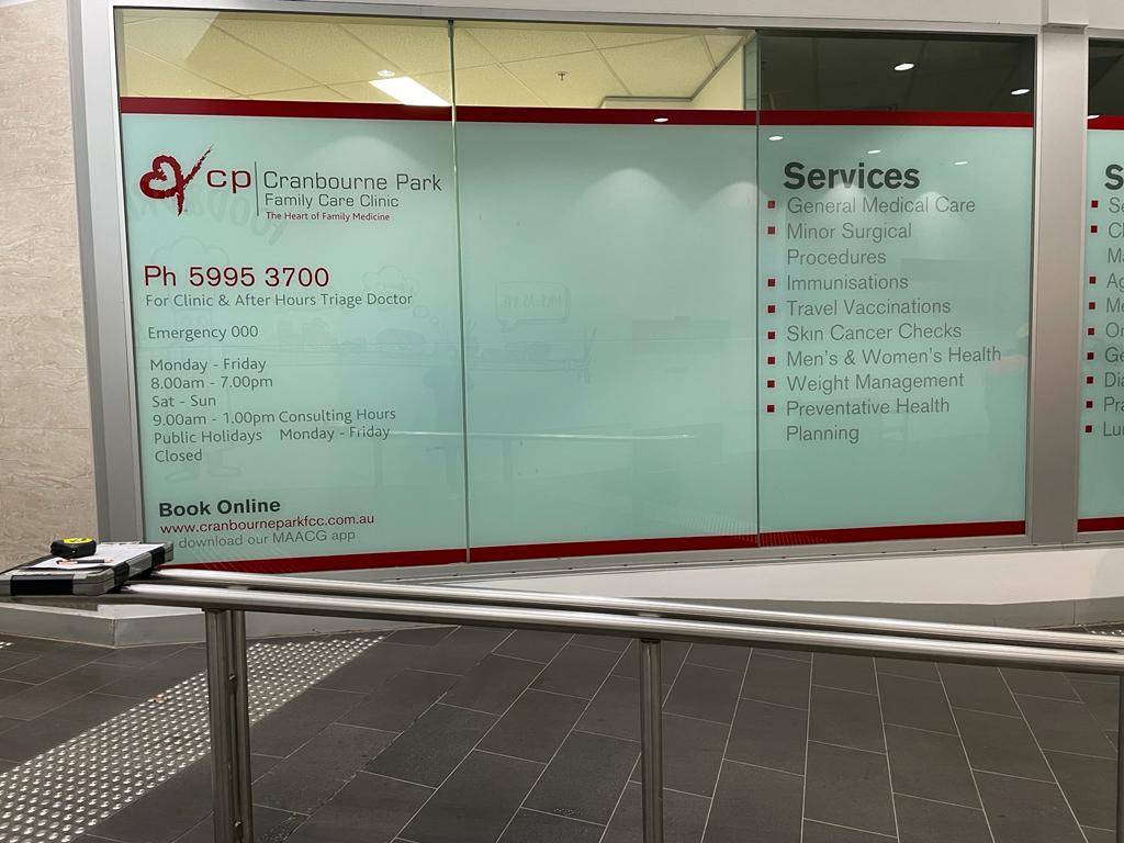 Window Graphics Medical Clinic Cranbourne Before